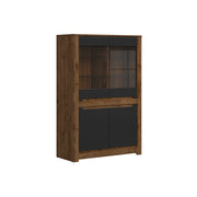 Vitrina BERGEN OCN-28454, stejar/negru