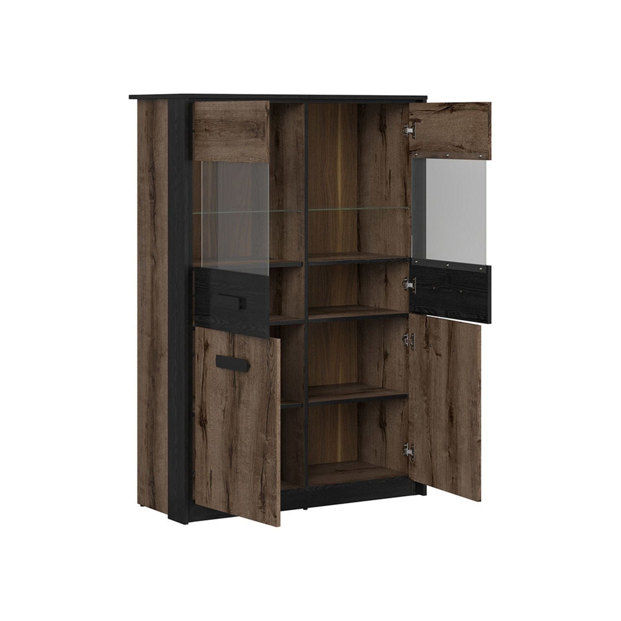 Vitrina BERGEN OCN-28456, nuc/negru