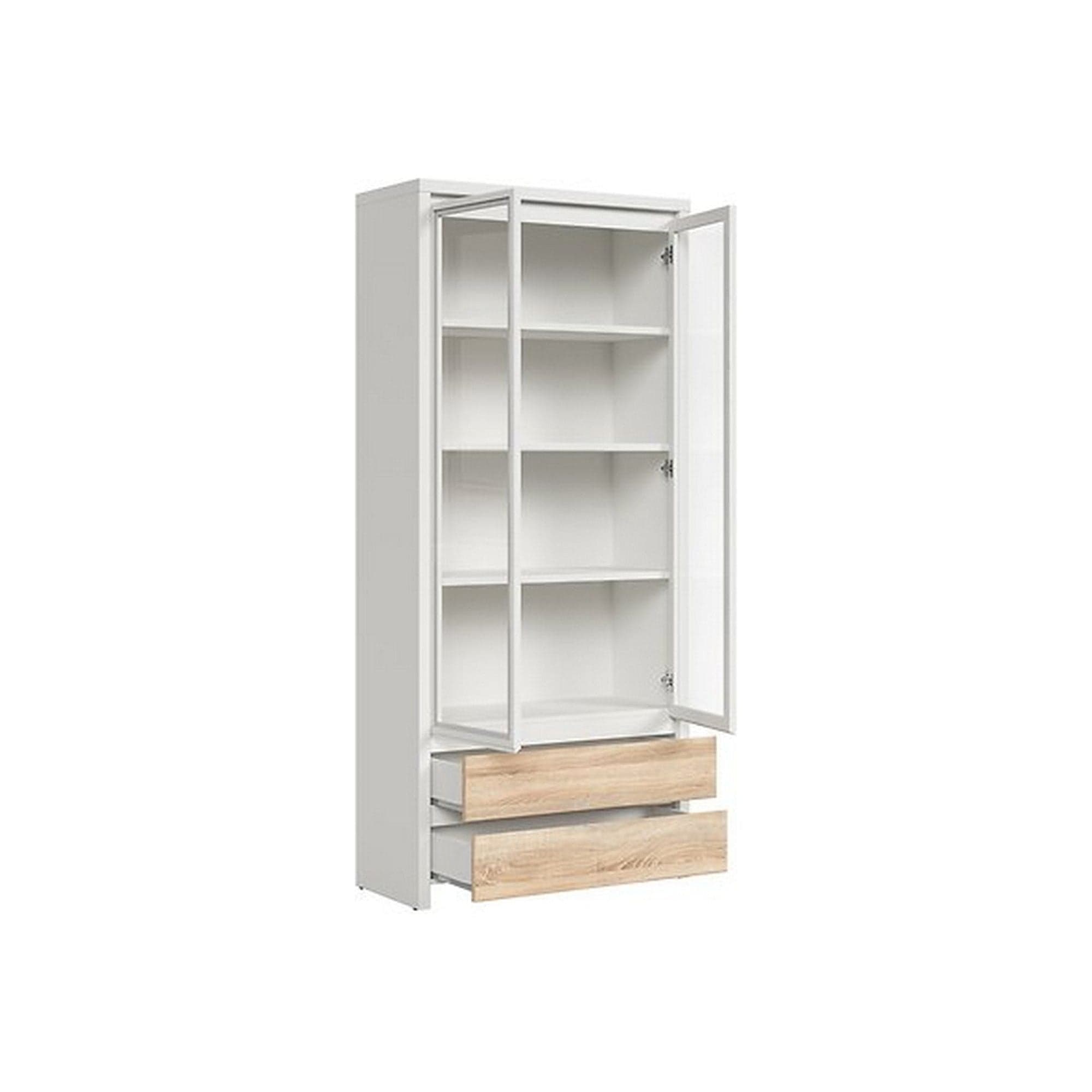 Vitrina BERGEN OCN-28464, alb/stejar