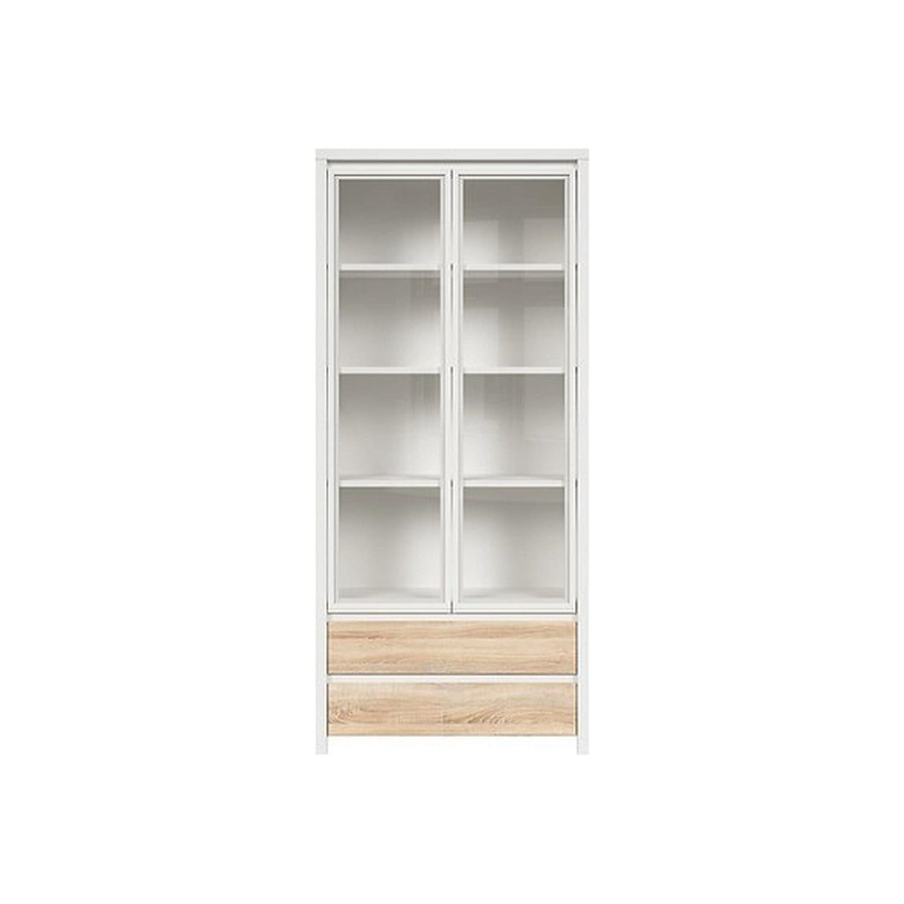 Vitrina BERGEN OCN-28464, alb/stejar