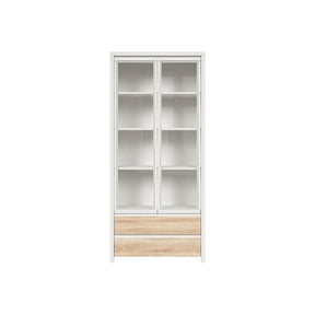 Vitrina BERGEN OCN-28464, alb/stejar