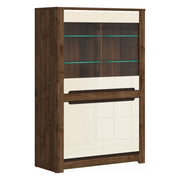 Vitrina BERGEN OCN-28465, bej/stejar inchis