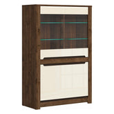 Vitrina BERGEN OCN-28465, bej/stejar inchis