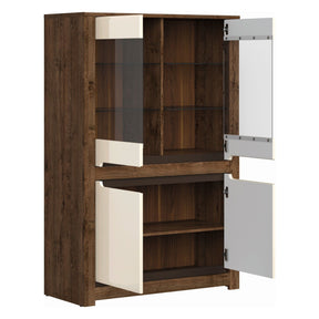 Vitrina BERGEN OCN-28465, bej/stejar inchis