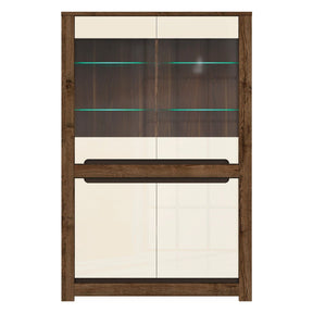 Vitrina BERGEN OCN-28465, bej/stejar inchis