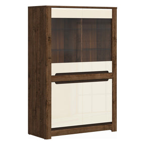 Vitrina BERGEN OCN-28465, bej/stejar inchis