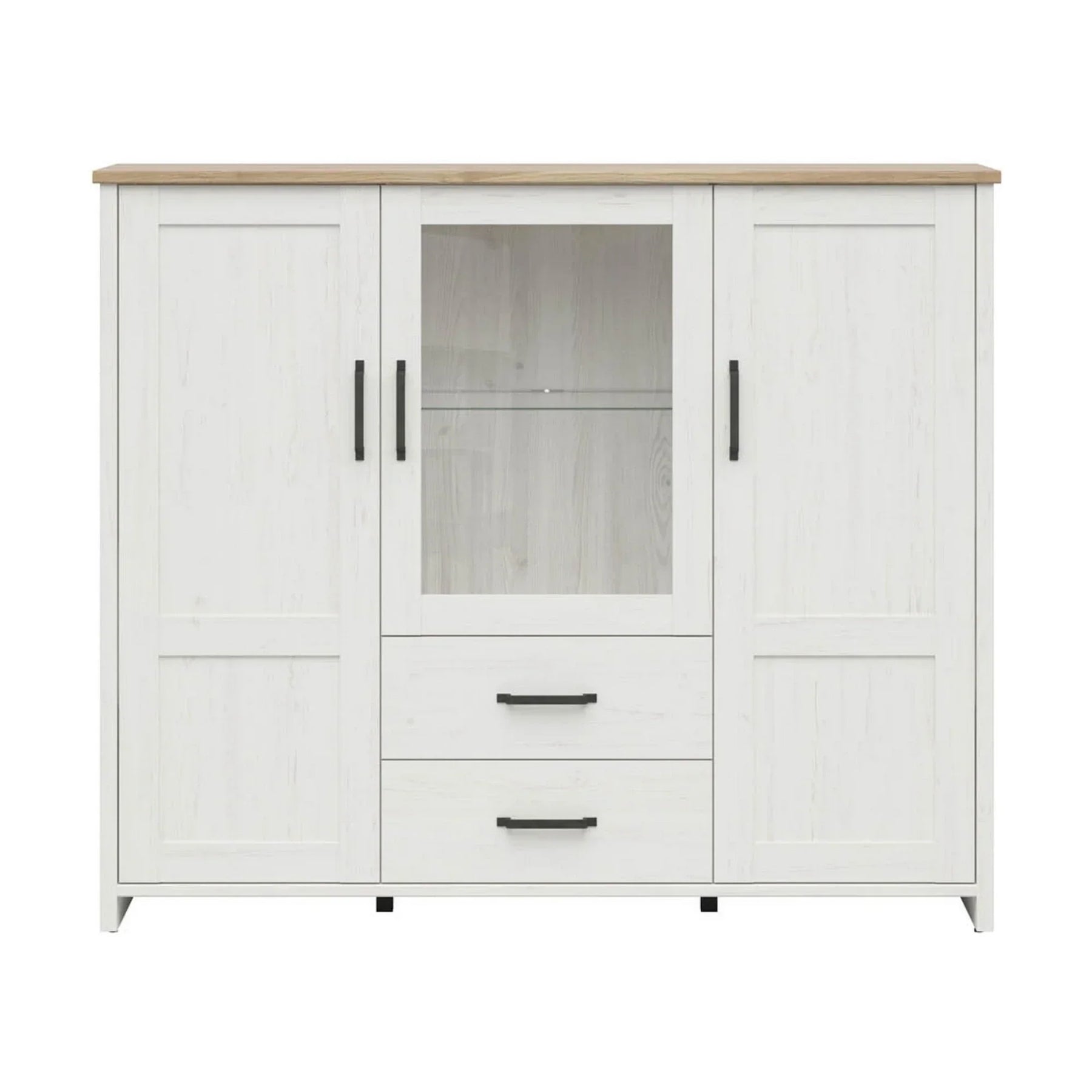 Vitrina BERGEN OCN-28468, alb/stejar