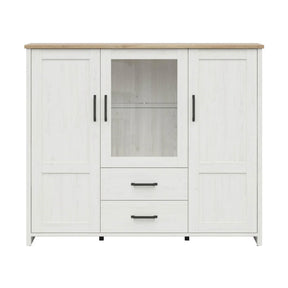 Vitrina BERGEN OCN-28468, alb/stejar