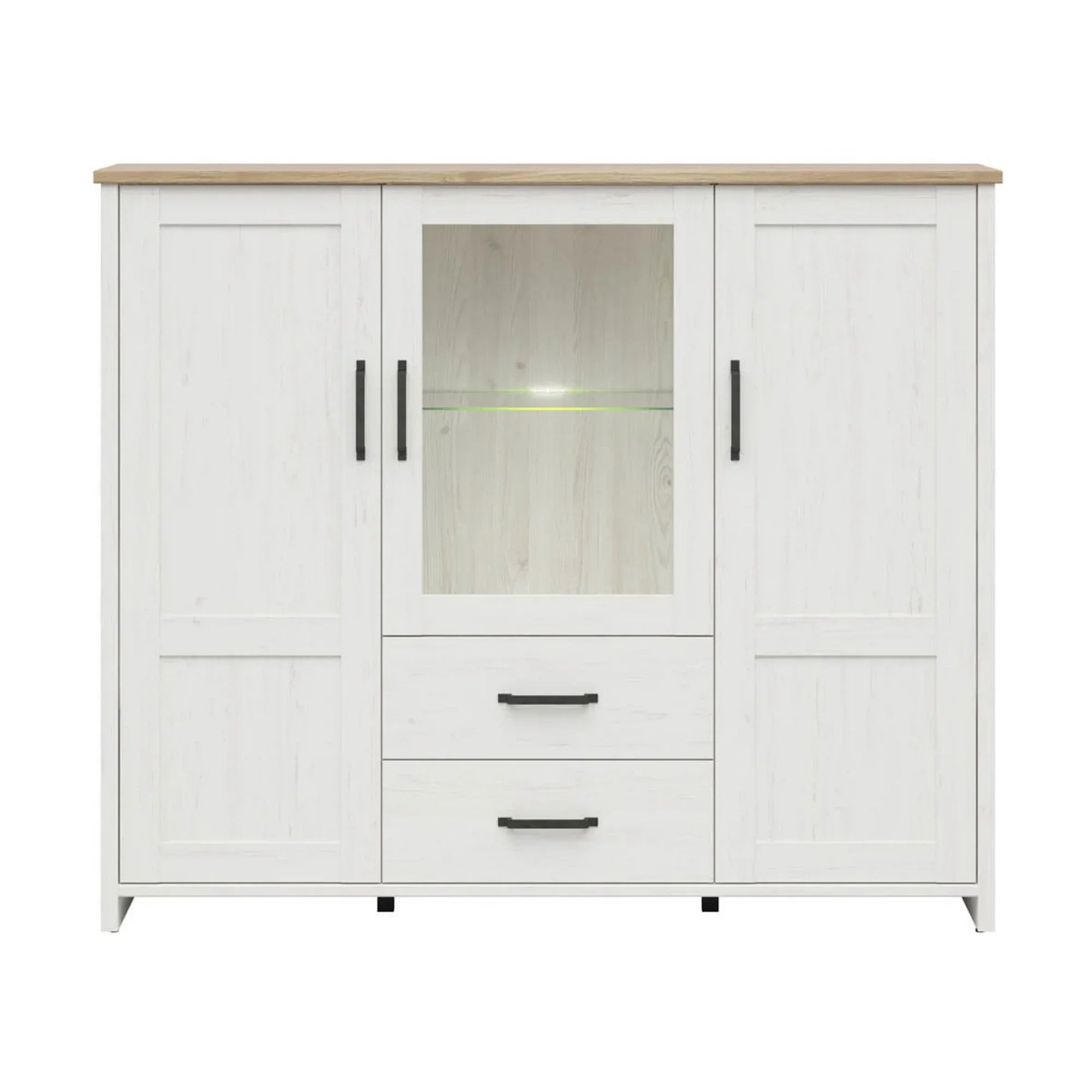 Vitrina BERGEN OCN-28468, alb/stejar