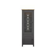 Vitrina BERGEN OCN-28469, gri grafit/stejar artisan