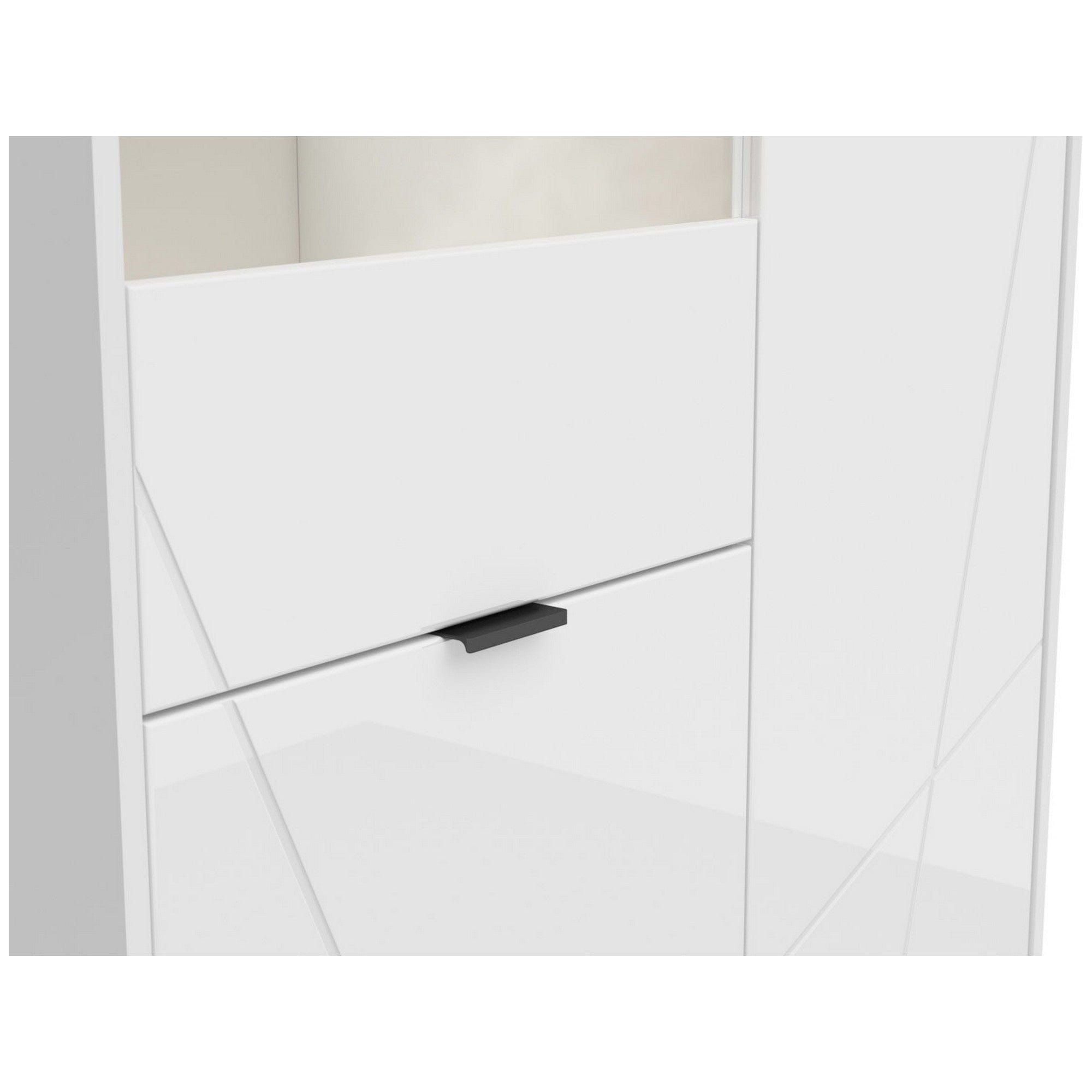 Vitrina BERGEN OCN-28470, alb lucios