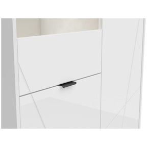 Vitrina BERGEN OCN-28470, alb lucios