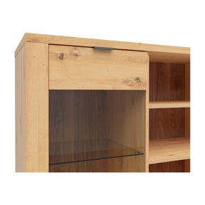 Vitrina BERGEN OCN-28475, stejar artisan/negru