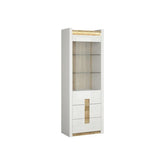 Vitrina BERGEN OCN-28478, alb/stejar deschis