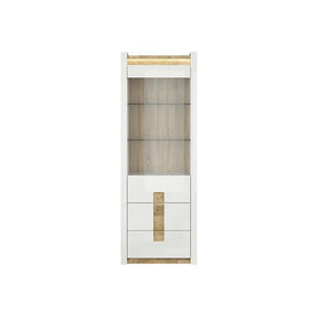 Vitrina BERGEN OCN-28478, alb/stejar deschis