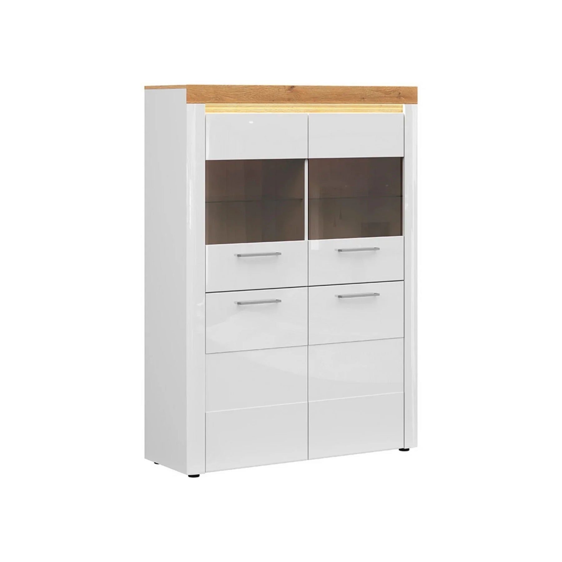 Vitrina BERGEN OCN-28479, alb lucios