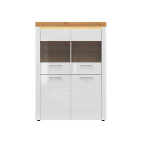 Vitrina BERGEN OCN-28479, alb lucios