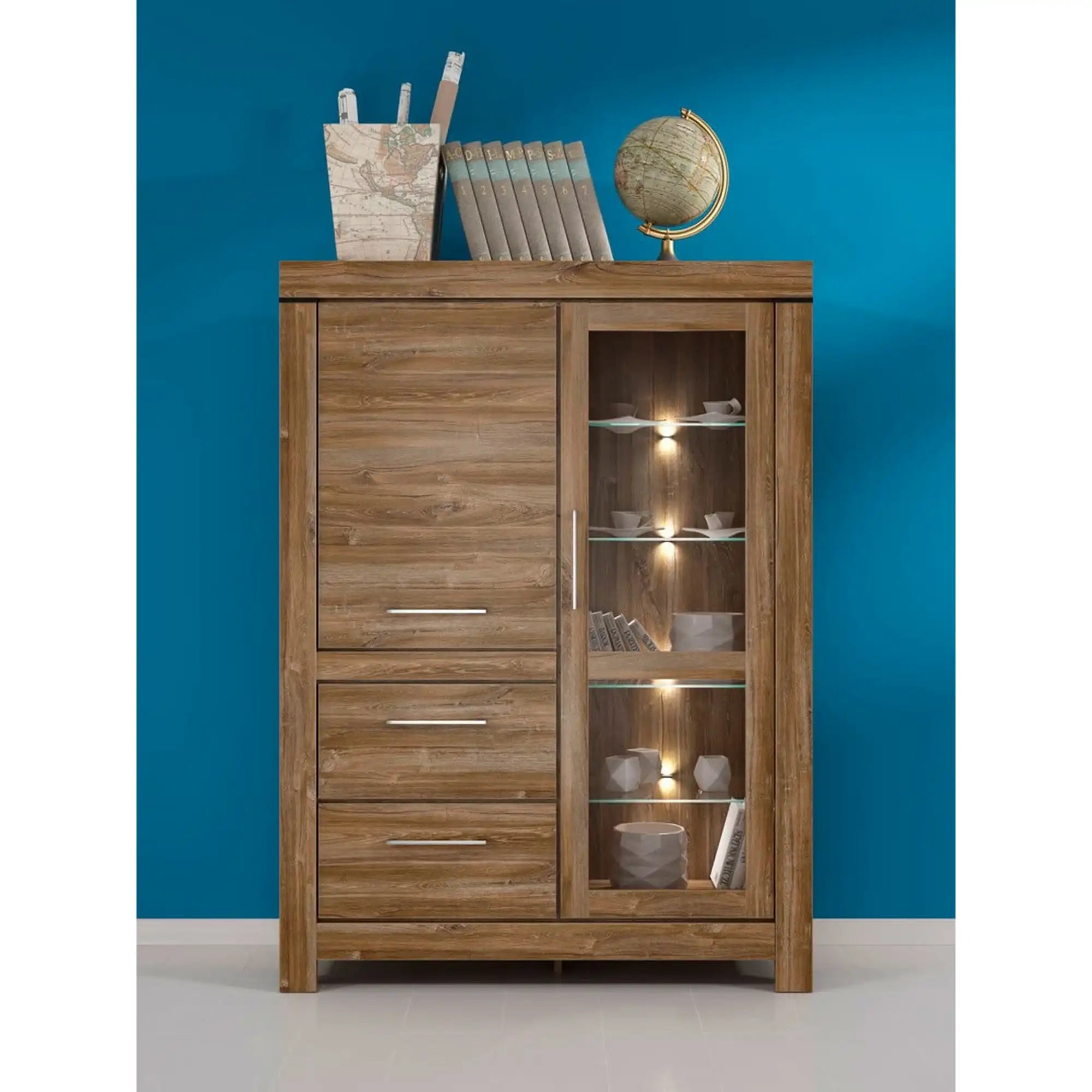 Vitrina BERGEN OCN-28483, stejar stirling