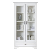 Vitrina IDENTO, alb, PAL/sticla, 100x44x198 cm