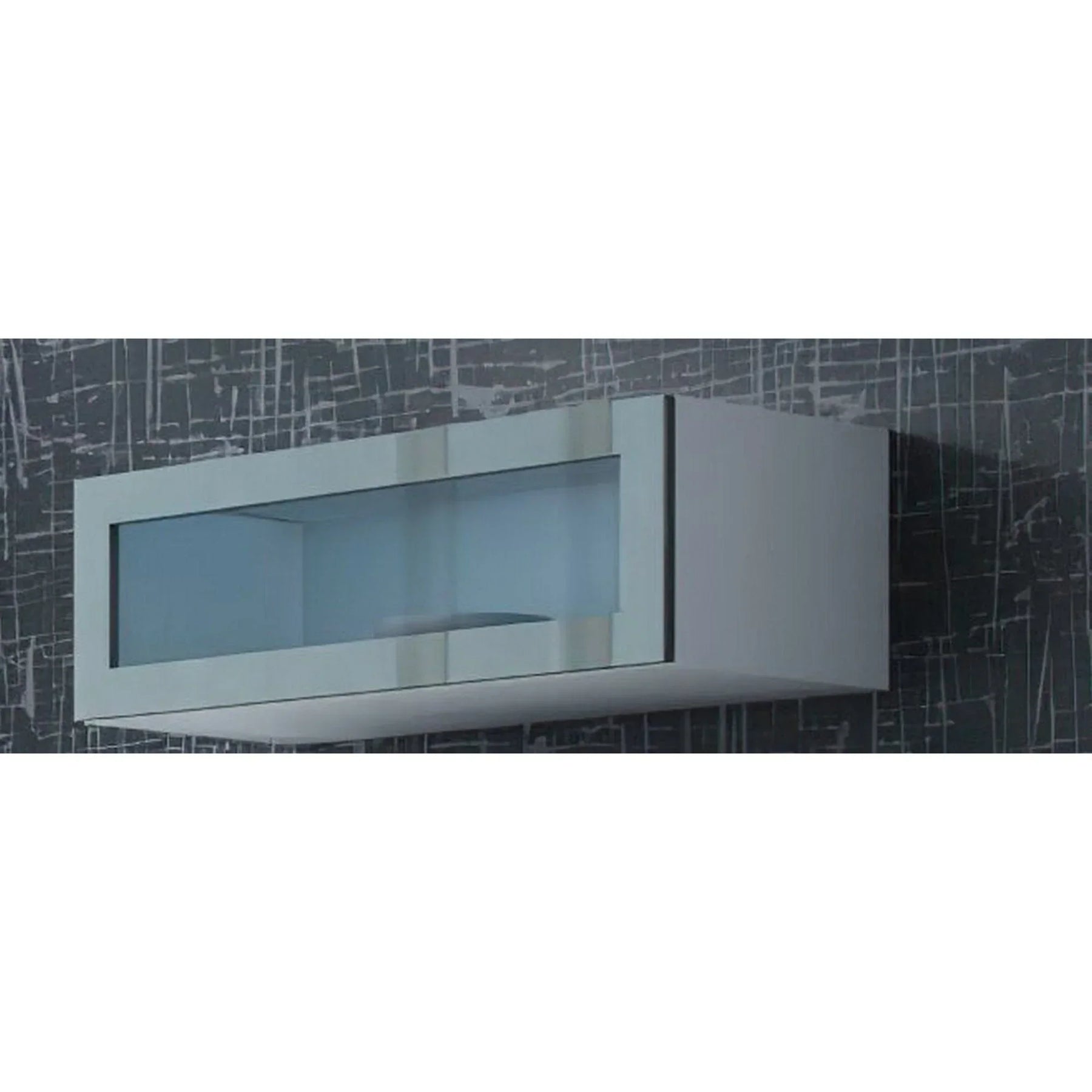 Vitrina HOUSTON OCN-27693, alb/gri