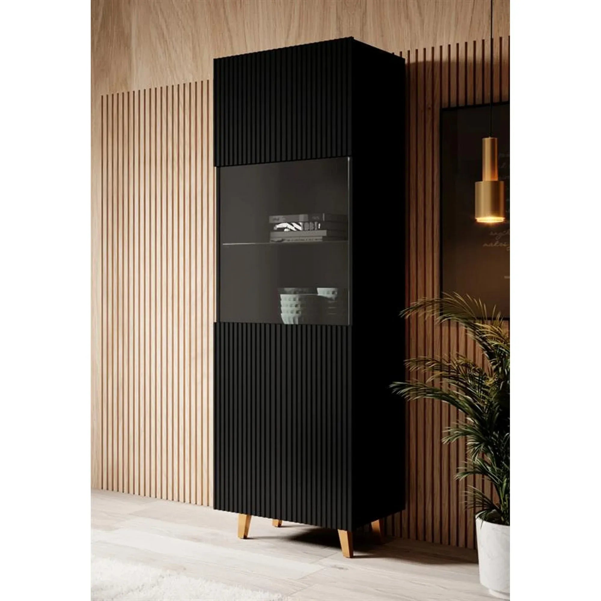 Vitrina HOUSTON OCN-35802, negru