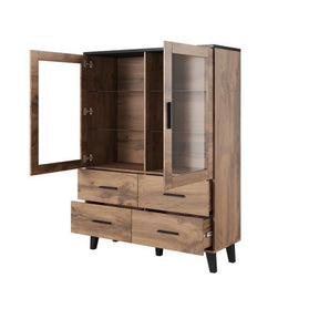 Vitrina HOUSTON OCN-35803, stejar wotan/negru