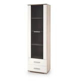 Vitrina HOUSTON OCN-35806, alb/stejar sonoma