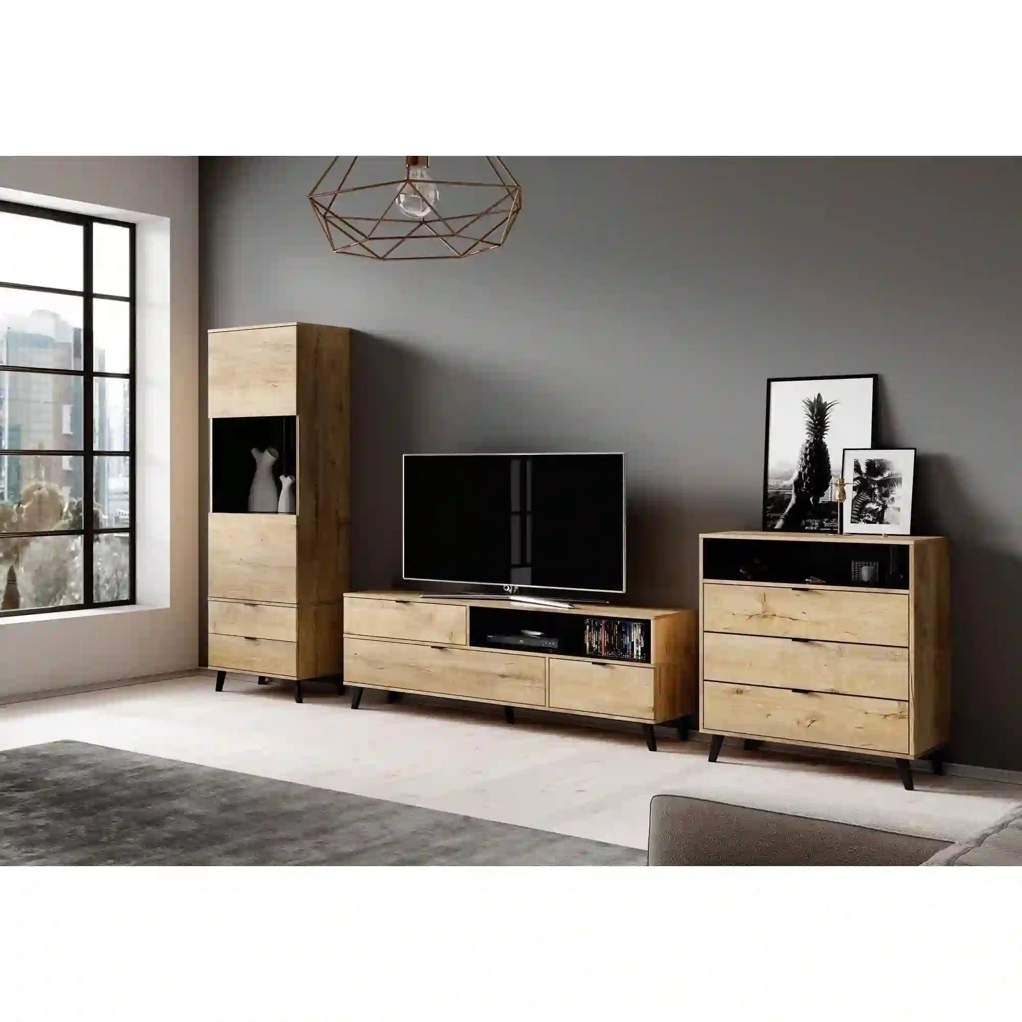 Vitrina HOUSTON OCN-35809, stejar