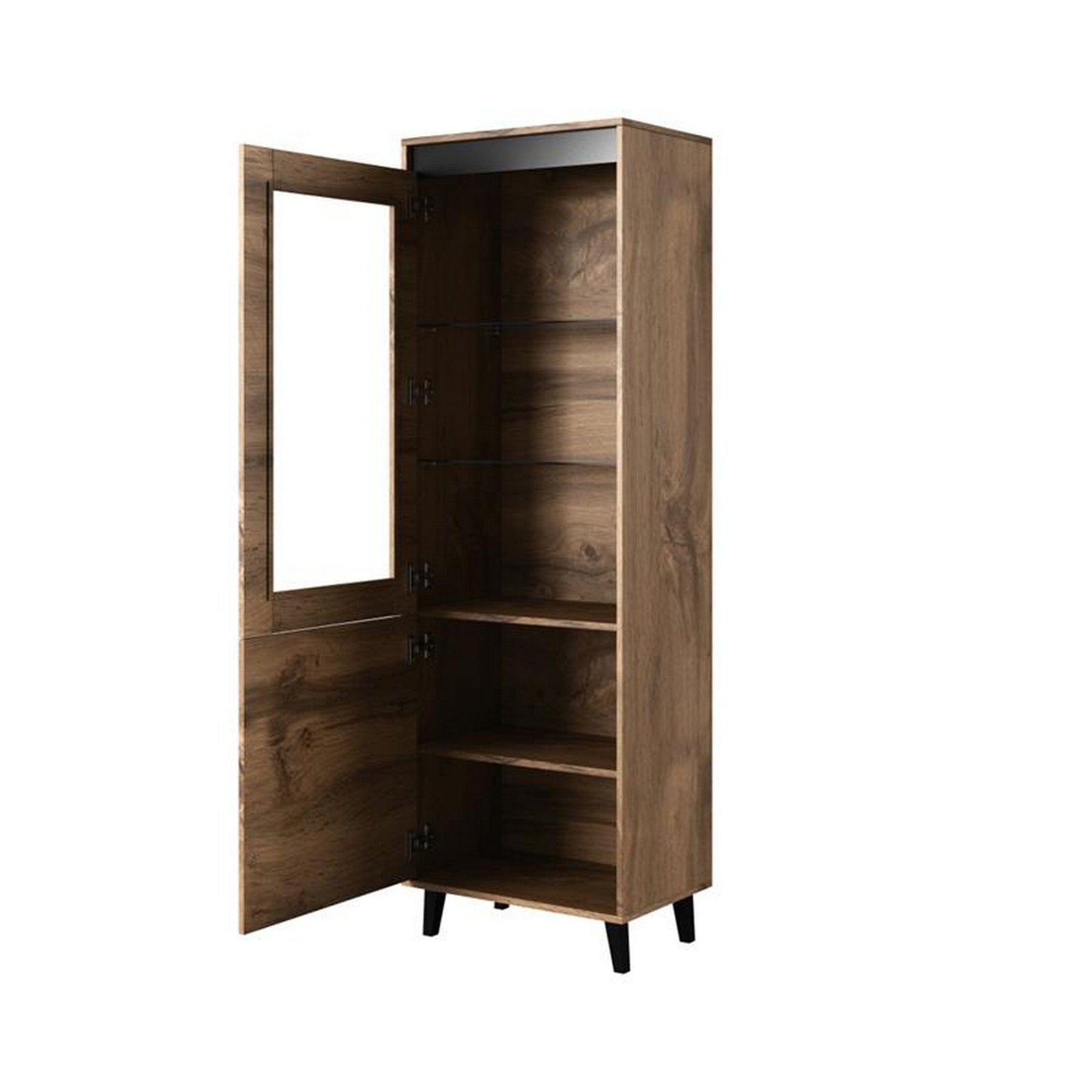 Vitrina HOUSTON OCN-35810, stejar wotan/gri antracit