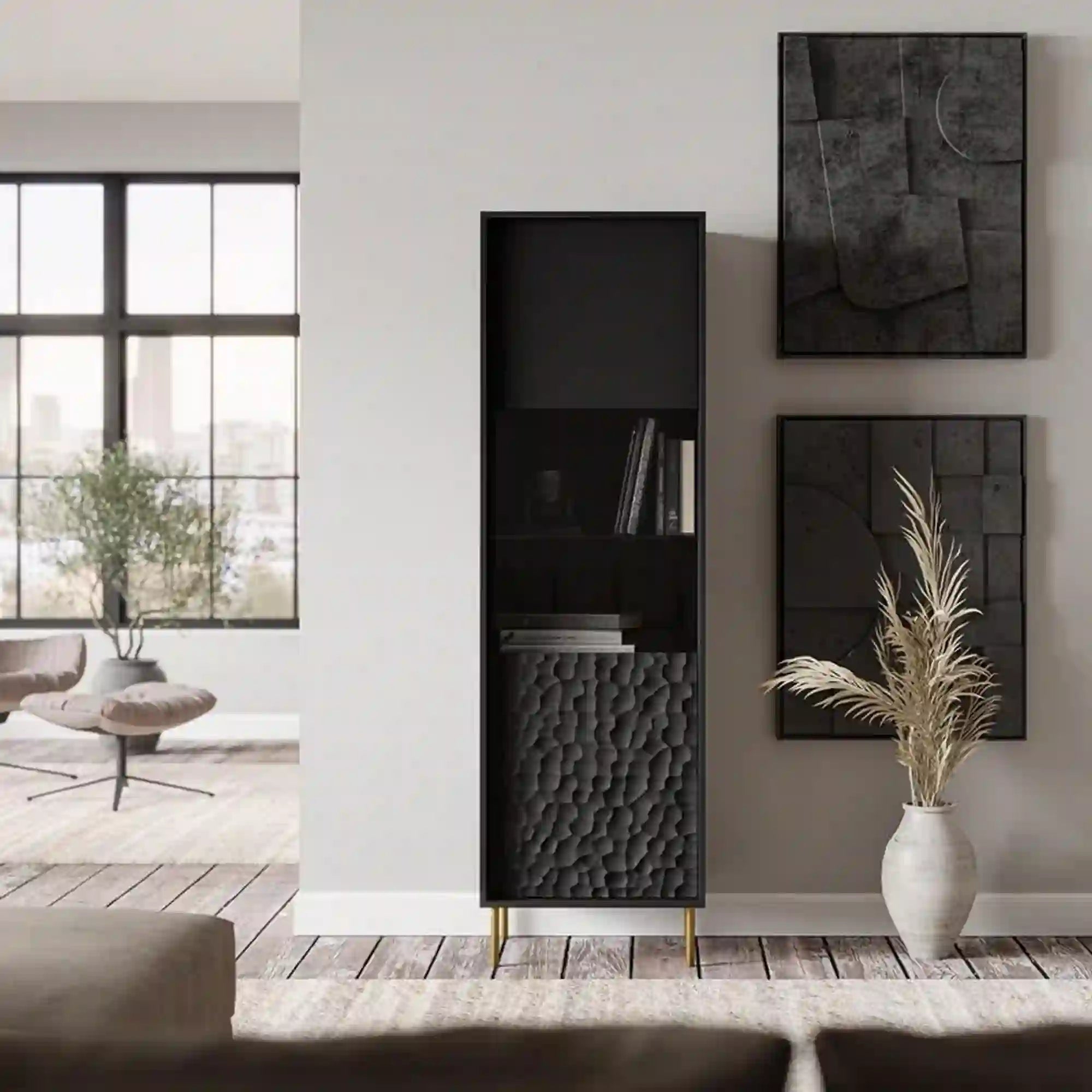 Vitrina HOUSTON OCN-35813, negru