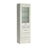 Vitrina HOUSTON OCN-35818, stejar craft alb