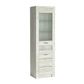 Vitrina HOUSTON OCN-35818, stejar craft alb