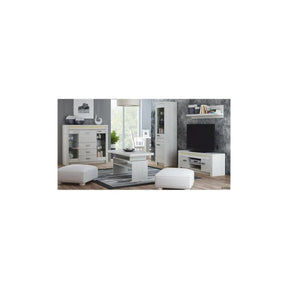Vitrina HOUSTON OCN-35822, stejar craft alb