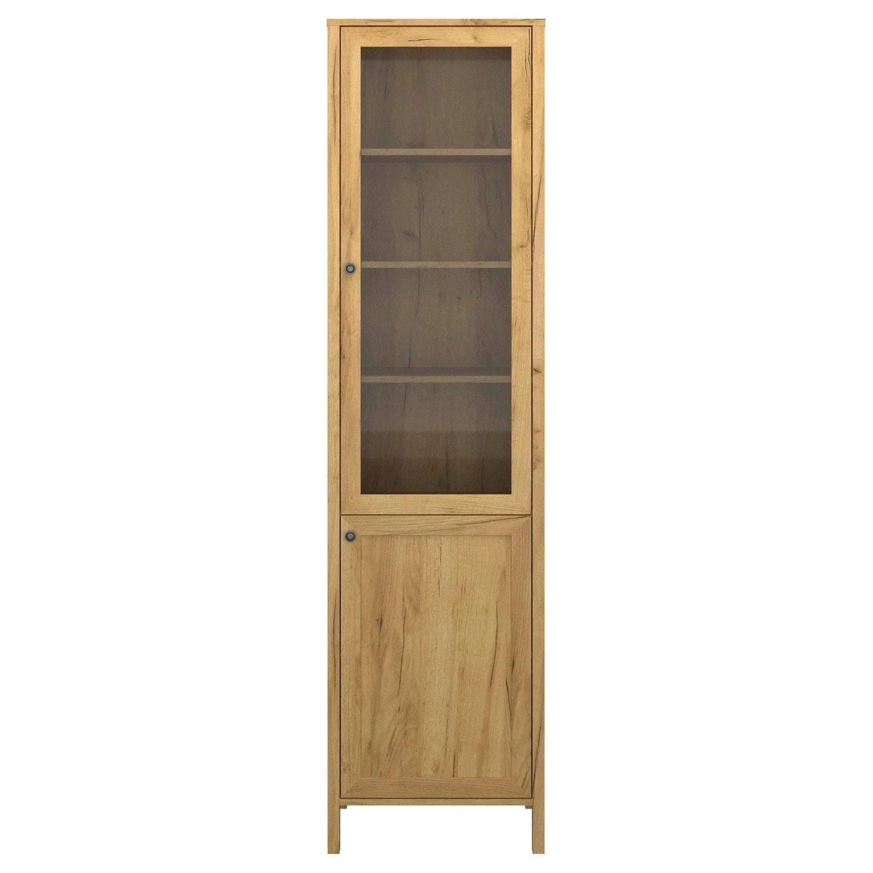 Vitrina KLARK, stejar auriu, PAL laminat, 55x42x210 cm
