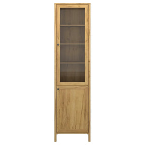 Vitrina KLARK, stejar auriu, PAL laminat, 55x42x210 cm