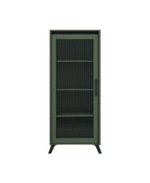 Vitrina LOUNGE 3, verde/negru, PAL/sticla, 61x45x152.5 cm