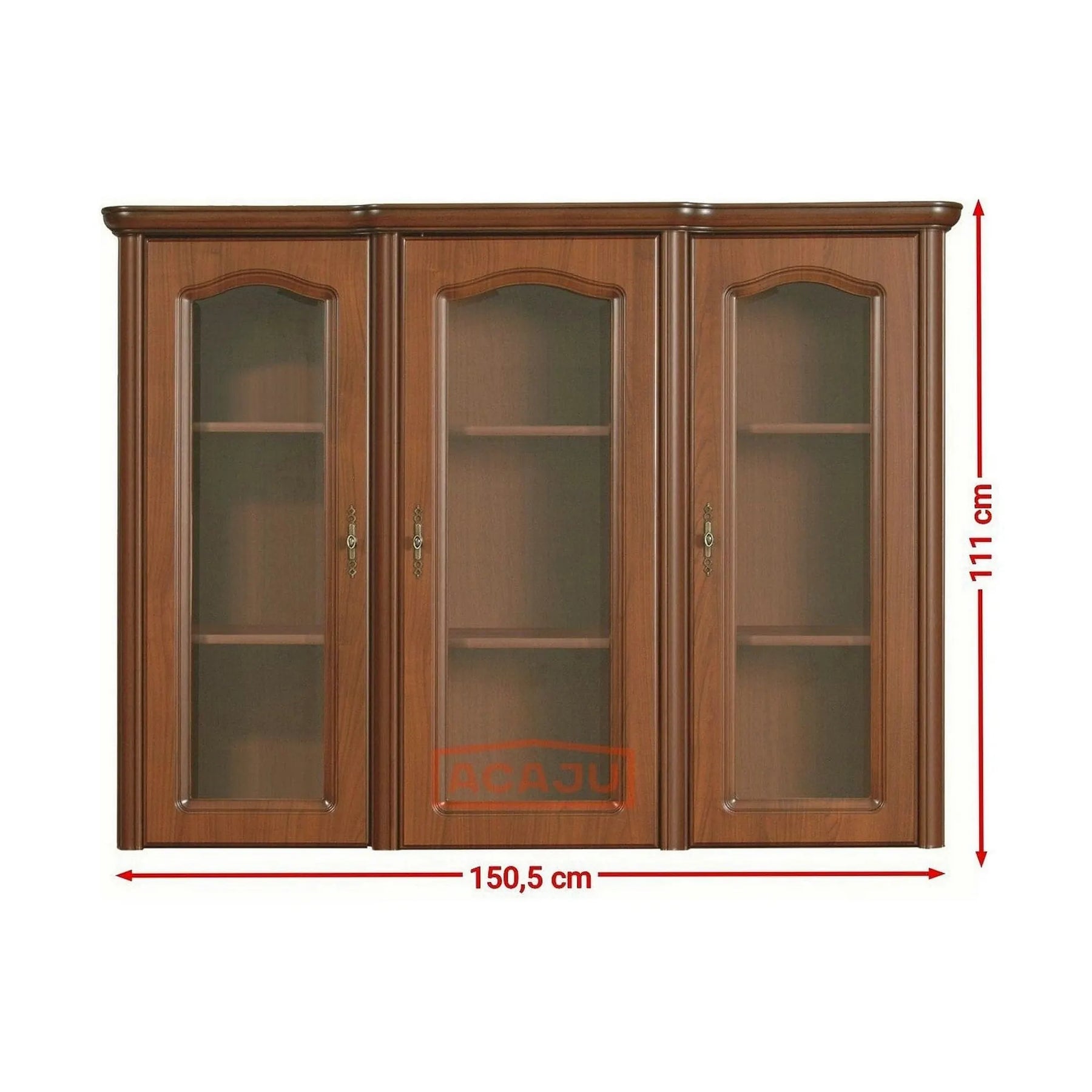 Vitrina NATALIA NAD150, PAL/MDF/sticlă securizata, visin primavera, 151×45×111 cm