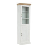 Vitrina living ROYAL W1D, PAL melaminat, pin nordic/stejar salbatic, 57x39x187 cm
