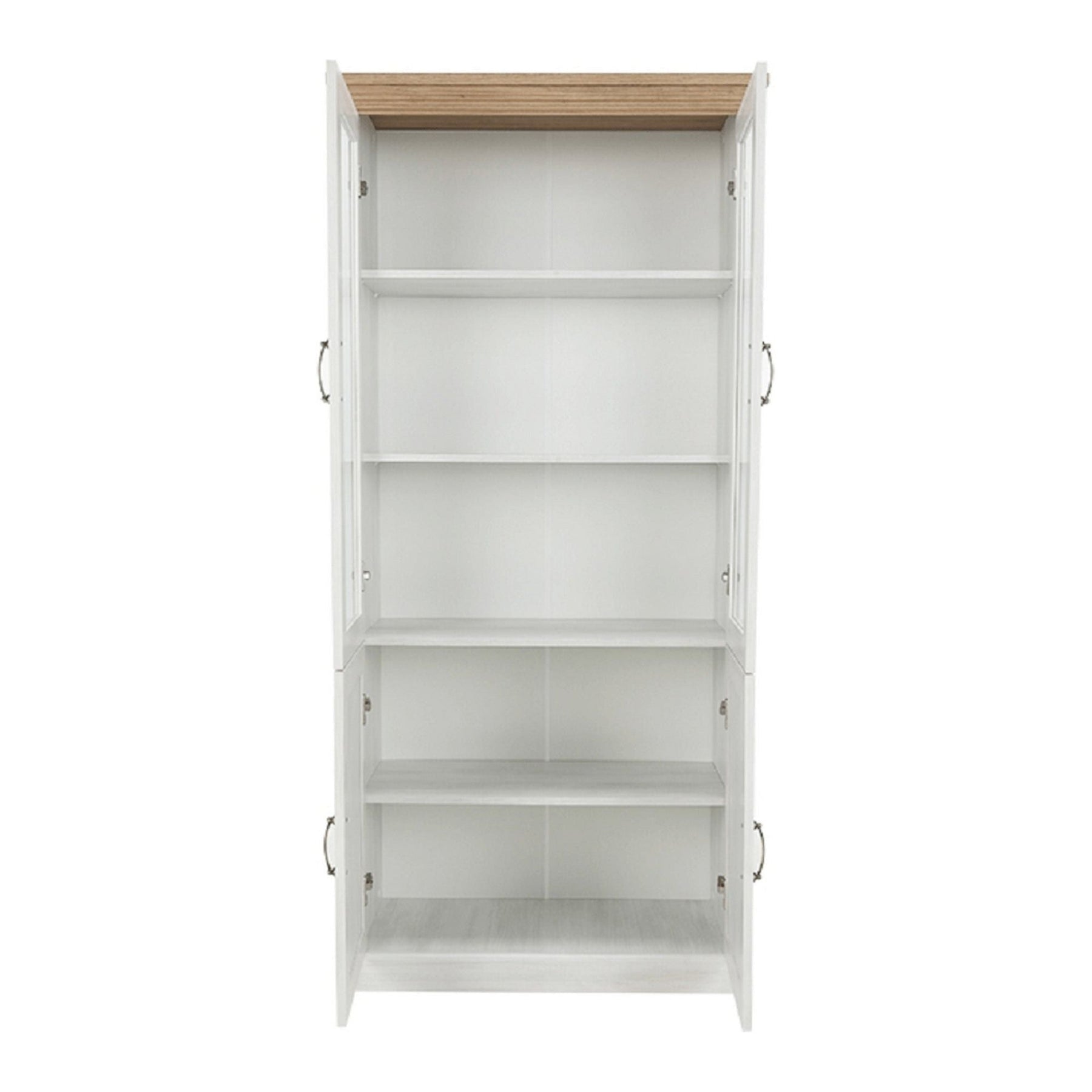 Vitrina living ROYAL W4D, PAL melaminat, pin nordic/stejar salbatic, 87x39x187 cm