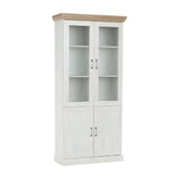 Vitrina living ROYAL W4D, PAL melaminat, pin nordic/stejar salbatic, 87x39x187 cm
