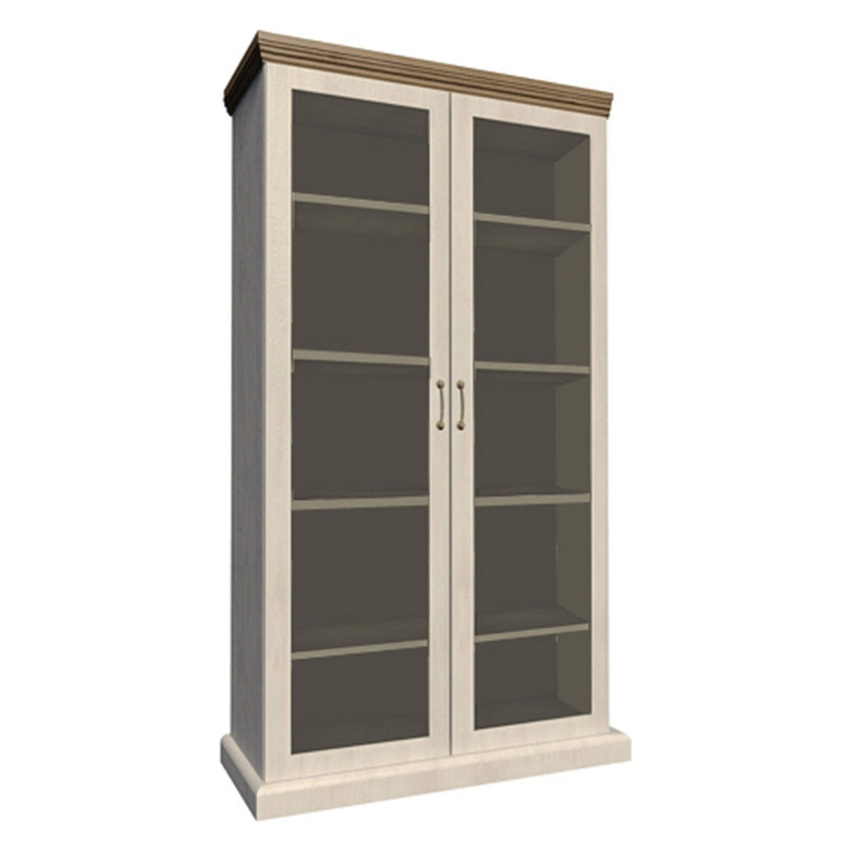 Vitrina living ROYAL WS, PAL melaminat, pin nordic/stejar salbatic, 87x39x187 cm
