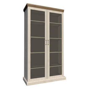 Vitrina living ROYAL WS, PAL melaminat, pin nordic/stejar salbatic, 87x39x187 cm