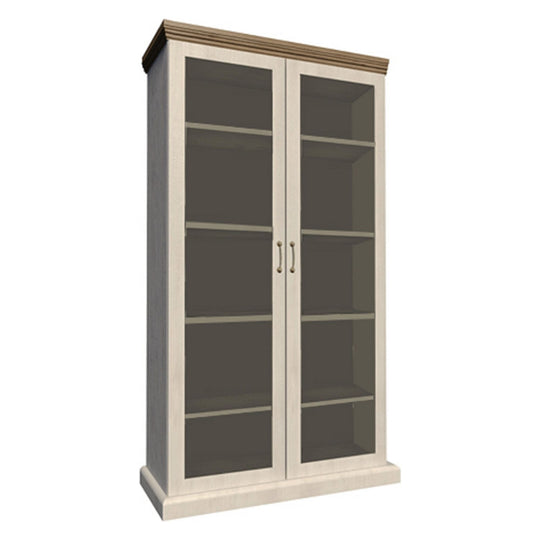 Vitrina living ROYAL WS, PAL melaminat, pin nordic/stejar salbatic, 87x39x187 cm