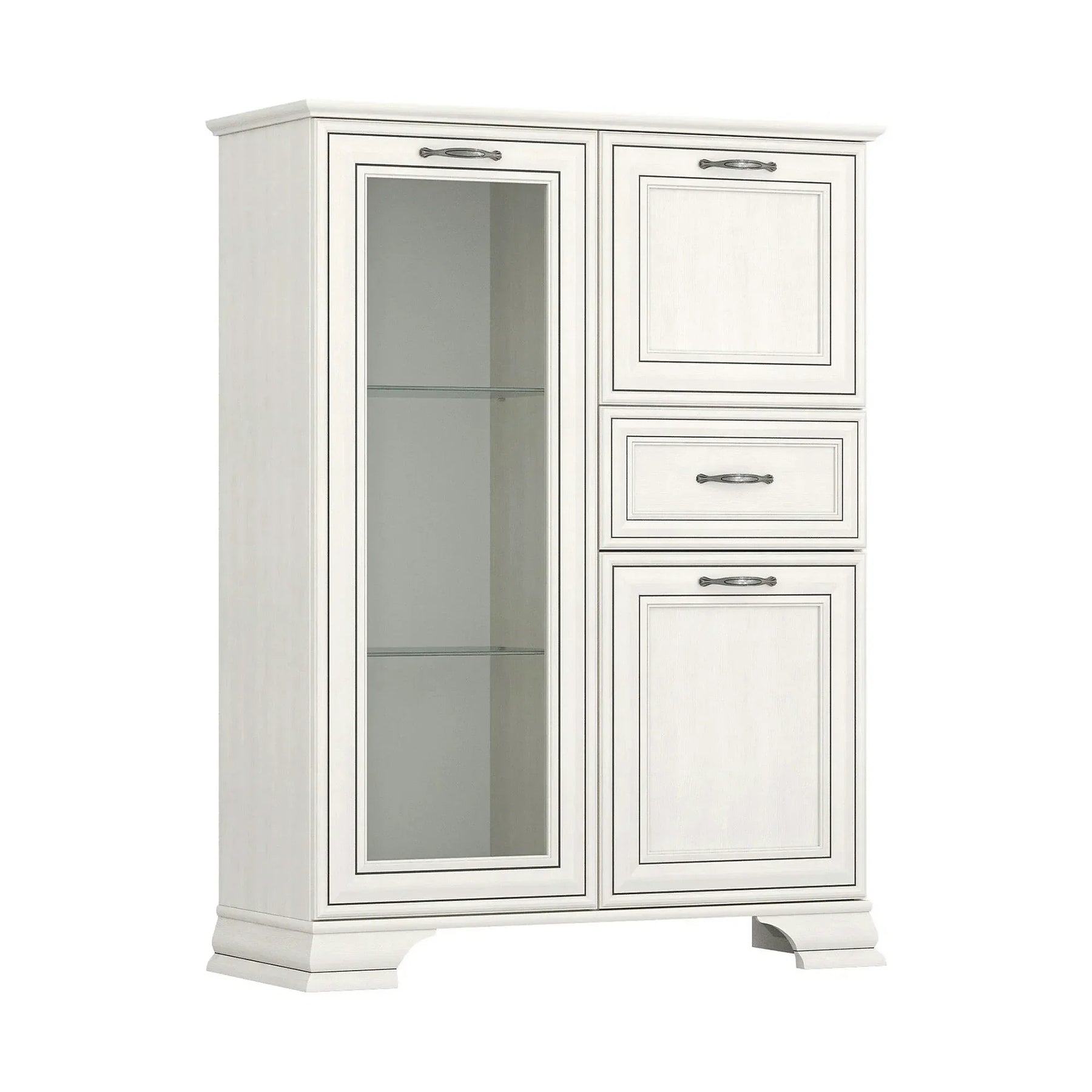 Vitrina TIFFANY II, grej, PAL, 94x37x125 cm