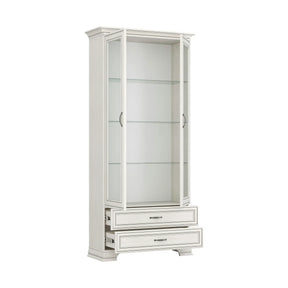 Vitrina TIFFANY II, PAL laminat/metal/sticlă, grej, 99×40×212 cm