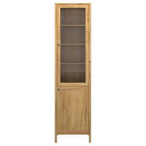 Vitrina KLARK, stejar auriu, PAL laminat, 55x42x210 cm