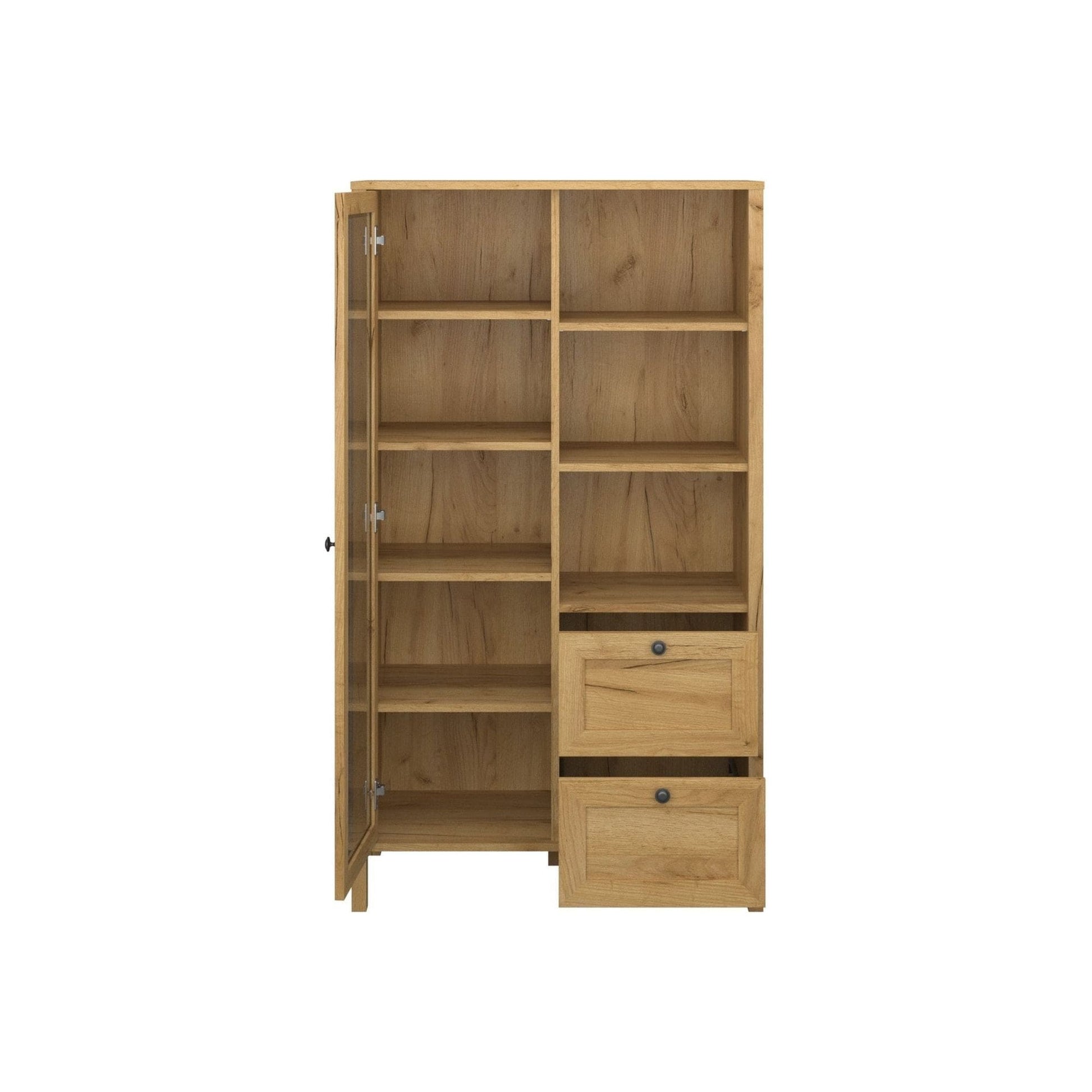 Vitrina KLARK, stejar auriu, PAL laminat, 84x42x150 cm