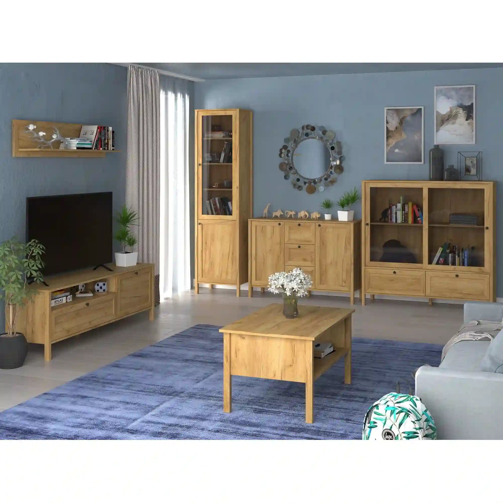 Vitrina VIENNA OCN-27605, stejar auriu