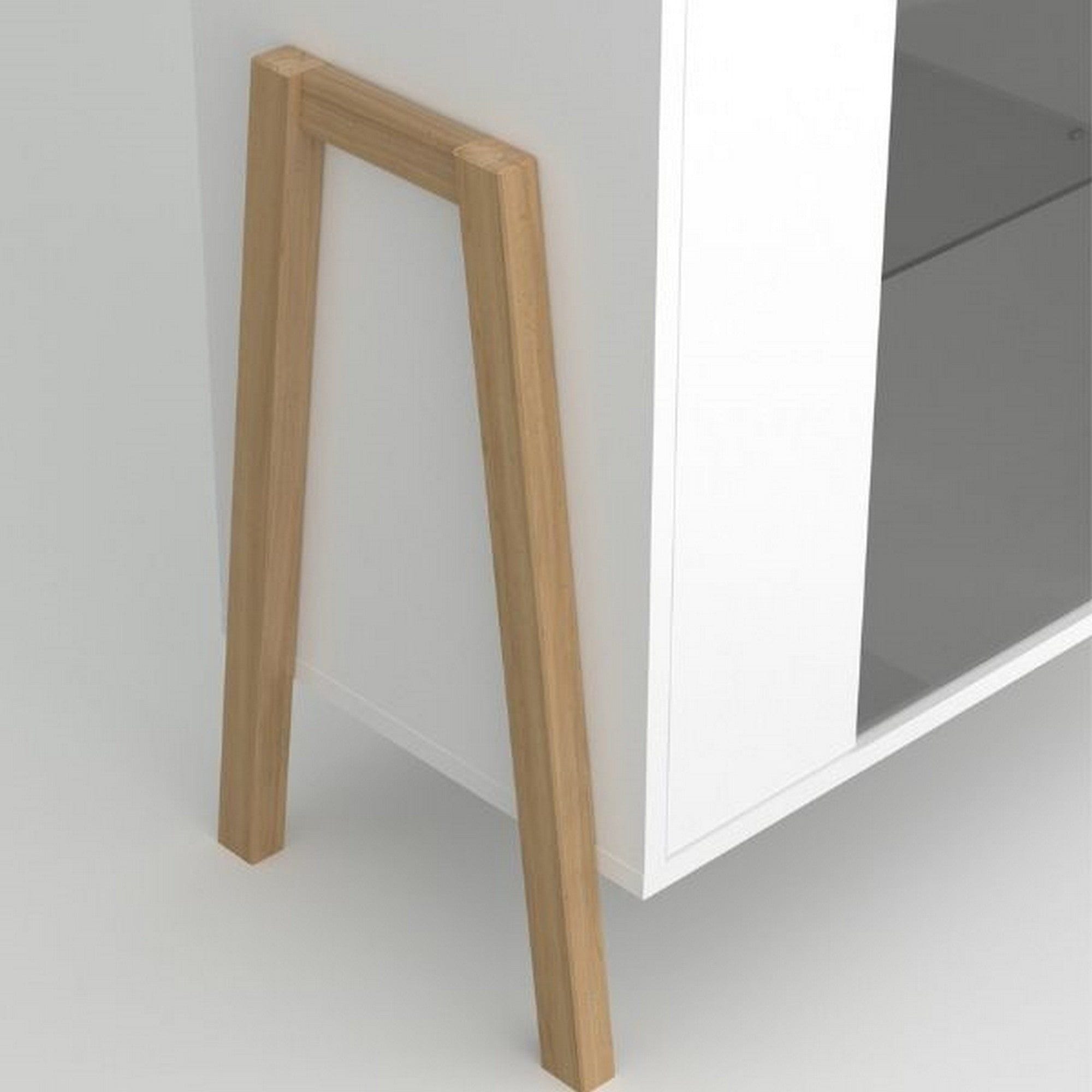 Vitrina BELLE, alb, PAL laminat, lemn, 103x41x153 cm