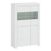 Vitrina LINGO, alb, PAL laminat, sticla, 98x42x157 cm